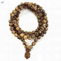 Hand-Knotted 108-Bead Tulsi Wood Japa Mala