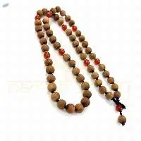 Tulsi wood with Gemstone Neck-bead Handmade