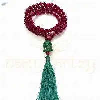 Faceted Red Onyx Knotted Mala108 Beads