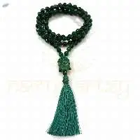 Faceted Green Jade Knotted Mala 108 Beads