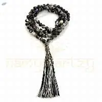 Faceted Mix Shade Knotted Mala108 Beads