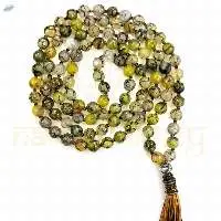 Faceted Mix Onyx Knotted Mala108 Beads