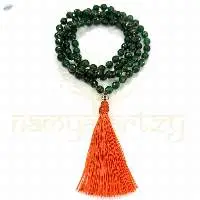 Faceted Green Jade Knotted Mala 108 Beads