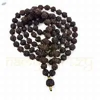Black Rudraksha 8mm Knotted Mala 108 Beads