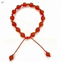 Handmade Carnelian 8mm Gemstone Knotted Bracelet
