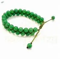 Handmade Green Jade Double Line Bracelet