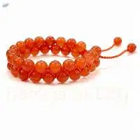 Handmade Carnelian Double Line Bracelet