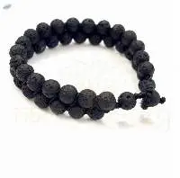 Handmade Volcano Lava Double Line Bracelet