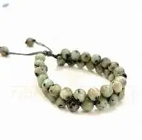 Handmade Kiwi Jasper Double Line Bracelet