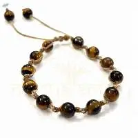 Handmade 8mm Tiger Eye Gemstone  Bracelet