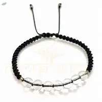 Handmade Clear Quartz Gemstone Macrame Bracelet