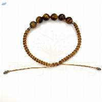 Handmade Tiger Eye Gemstone  Macrame Bracelet