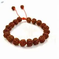 Handmade 10mm Rudraksha Macrame Shiva Bracelet
