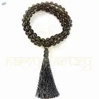 Smoky Quartz  Beads Mala 108 Knotted Mala