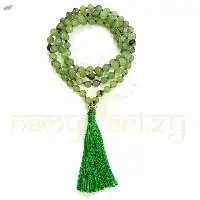 Prehnite AAA+ Beads Mala 108 Knotted Mala