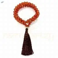 Carnelian Stone Mala Beads | 108 Mala Necklace