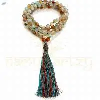 Cut-Finished Onyx 108 Beads Knotted Mala