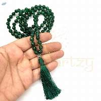 Sparkle Cut-Finished Green Jade 108 Beads Mala