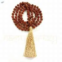 Rudraksha Mix Faces 8Mm Knotted Mala 108 Beads