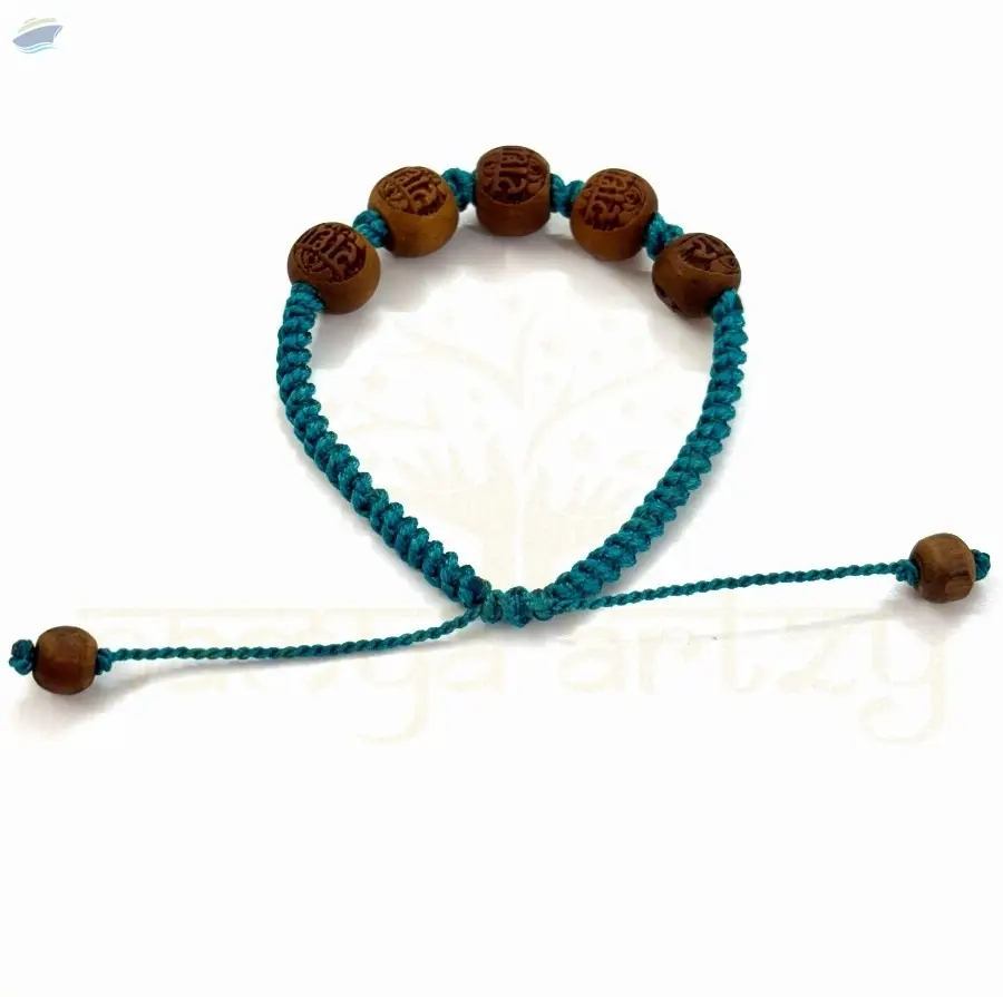 Handmade Radha Imprints Tulsi Wood Bracelet