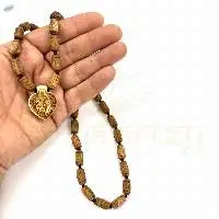 Radha Imprints 54 Tube Shape Tulsi wood Mala