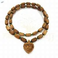 Radha Imprints 54 Tube Shape Tulsi Wood Mala
