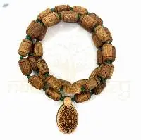 Radha Imprints 54 Tube Shape Tulsi Wood Mala