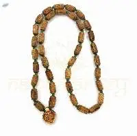 Radha Imprints 54 Tube Shape Tulsi Wood Mala