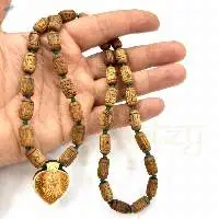 Radha Imprints 54 Tube Shape Tulsi Wood Mala