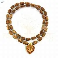 Radha Imprints 54 Tube Shape Tulsi wood Mala