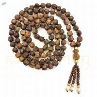 Rough 10mm Tulsi with Fresh Water Pearl Mala