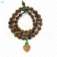 Tulsi Mala Green Onyx Chunks Tulsi Pendant