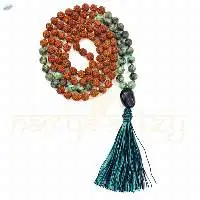 Rudraksha Beads Necklace African Turquoise