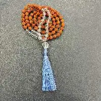 Rudraksha Beads Necklace 8mm Clear Quartz