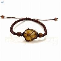 Handmade 8mm Vintage  Gemstone Knotted Bracelet