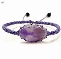 Handmade 8mm Amethyst Gemstone Knotted Bracelet
