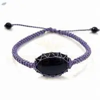 Handmade Black Onyx Gemstone Knotted Bracelet