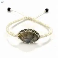 Handmade Cabochon Labradorite Gemstone Bracelets