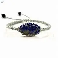 Handmade, Lapis Lazuli Gemstone Unisex Bracelet