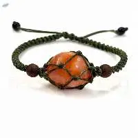 HandmadebCarnelian Tumbled Gemstone Bracelet