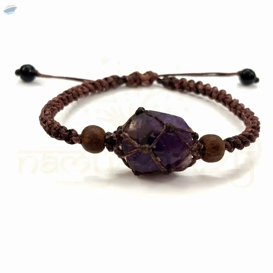 Handmad Amethyst Tumbled Gemstone Bracelet