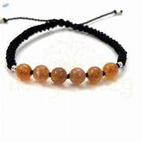 Handmade 8mm Sunstone Gemstone Bracelet
