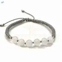 Handmade 8mm Moonstone Gemstone Bracelet