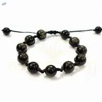 Handmade 8mm Black Obsidian Gemstone Bracelet