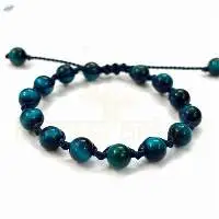 Handmade Blue Tiger Eye Gemstone Bracelet
