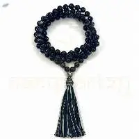 Handmade 108 Black Agate Gemstone Necklace