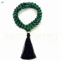 Handmade 108 Malachite Gemstone Necklace