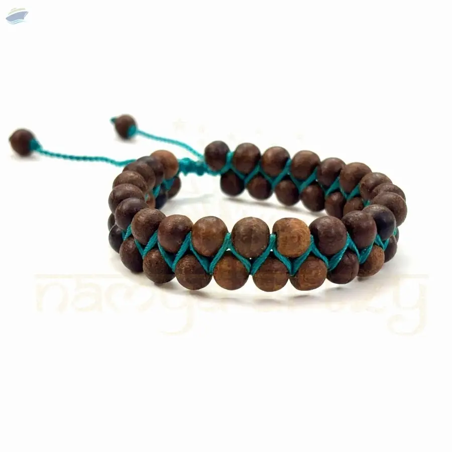 Handmade Dark Tulsi Wood Beads Bracelet