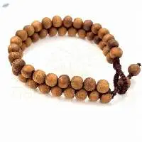Handmade Light Tulsi Wood Beads Bracelet