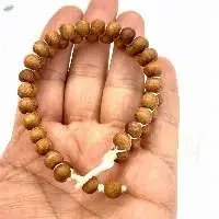 Handmade Light Tulsi Wood Beads Bracelet